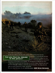 1993 Vintage Print Ad US Army Can You Find the $30000 Montgomery GI Bill