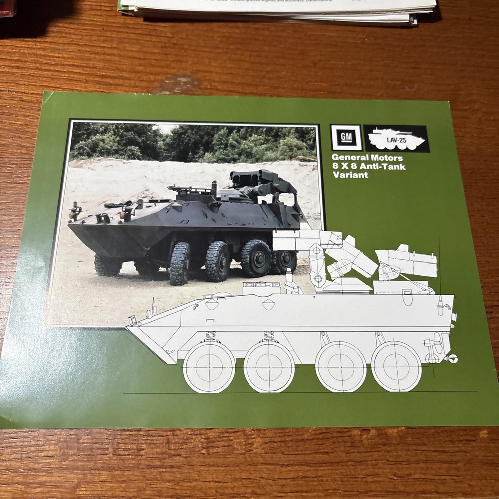 VTG General Motors GM Canada 8 x 8 Anti-Tank Variant Vehicle Brochure LAV-25