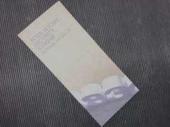 vtg 1986 YOUR SOCIAL SECURITY NUMBER pamphlet SS brochure September edition fine