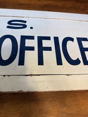 Vintage United States Post Office Sign Wood 34″L 13.75″W USPS Postal Service