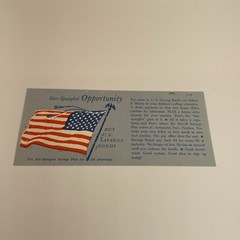 Vintage US Savings Bond Advertisement Star Spangled Opportunity KG JD