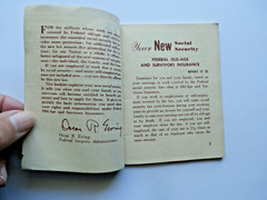 Vintage 1951 Your New Social Security Guidebook Benefits Explanation Booklet