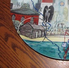 Land of Lincoln Illinois Art Collector Plate Postmaster Convention Chicago USA