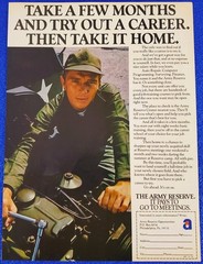 1974 Vintage Army Reserve Opportunities Recruitment Print Ad America’s Military