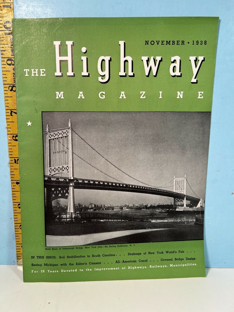 1938 NOV. The Highway Magazine – Highways, Railways & Bridges & Infrastructure