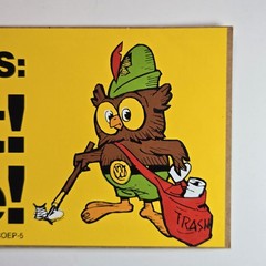 Vintage USDA Woodsy Owl Sticker Decal Give A Hoot Don’t Pollute Unused 80s