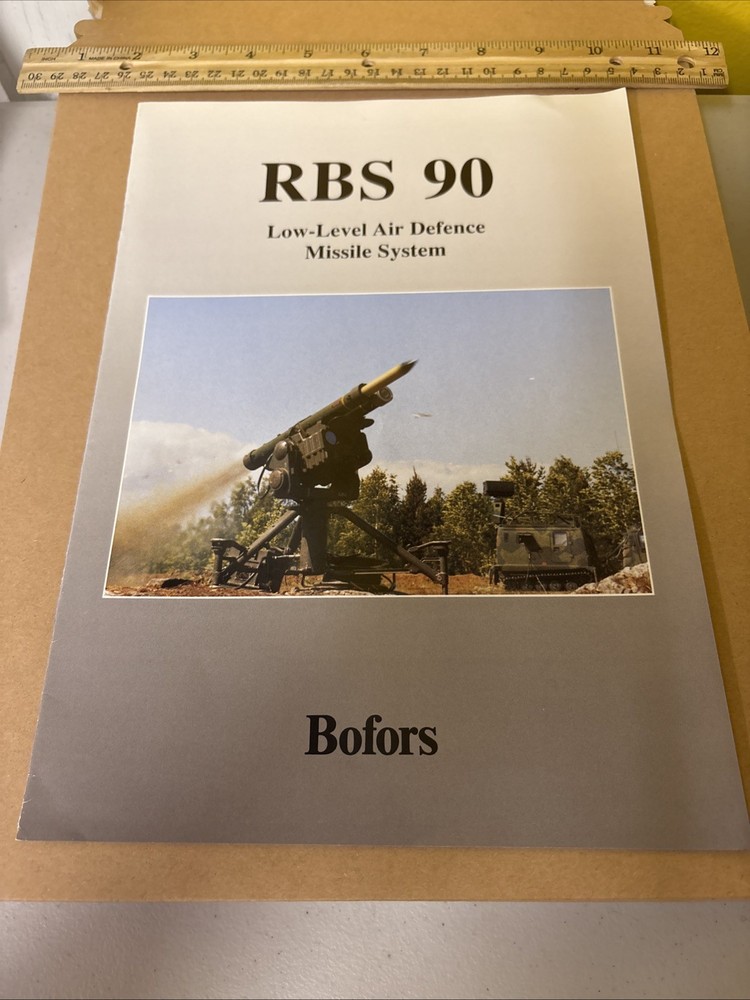 Vintage Bofors RBS 90 Low-Level Air Defence Missile System Military Brochure