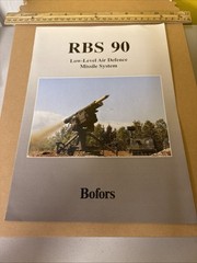 Vintage Bofors RBS 90 Low-Level Air Defence Missile System Military Brochure