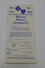 vintage 1960s MEDICARE EXTENSION III brochure BLUE CROSS shield healthcare govt