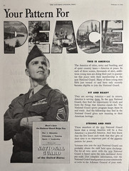 1948 National Guard United States Recruiting Peace Pattern Strong VTG Print Ad
