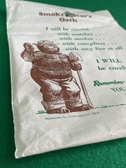 Original Plastic SMOKEY THE BEAR LITTER Bag 1960s GREEN CLEAN SCENE Trash Sack