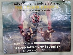 Vintage U.S. Army Golden Knights Parachute Team recruiting poster 1976