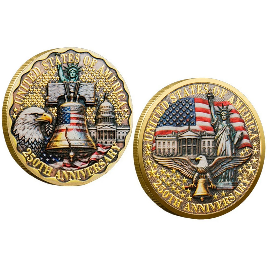 United States 250 Anniversary Challenge Coin Commemorative US 1-pc W