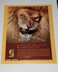 US ARMY ROTC (print ad 2000) «It’s A Jungle Out There» – Lion as «King»