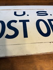 Vintage United States Post Office Sign Wood 34″L 13.75″W USPS Postal Service