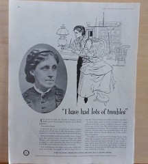 1957 magazine ad for US Savings Bonds – Louisa May Alcott, had lots of troubles