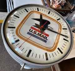 Vintage 60s Post Office Wall Clock – U.S. Mail USPS – Simplex 14″, Model 507-174