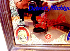 Vtg 1980 STROHS BEER National Republican Convetion Frame Advertising Bar Mirror