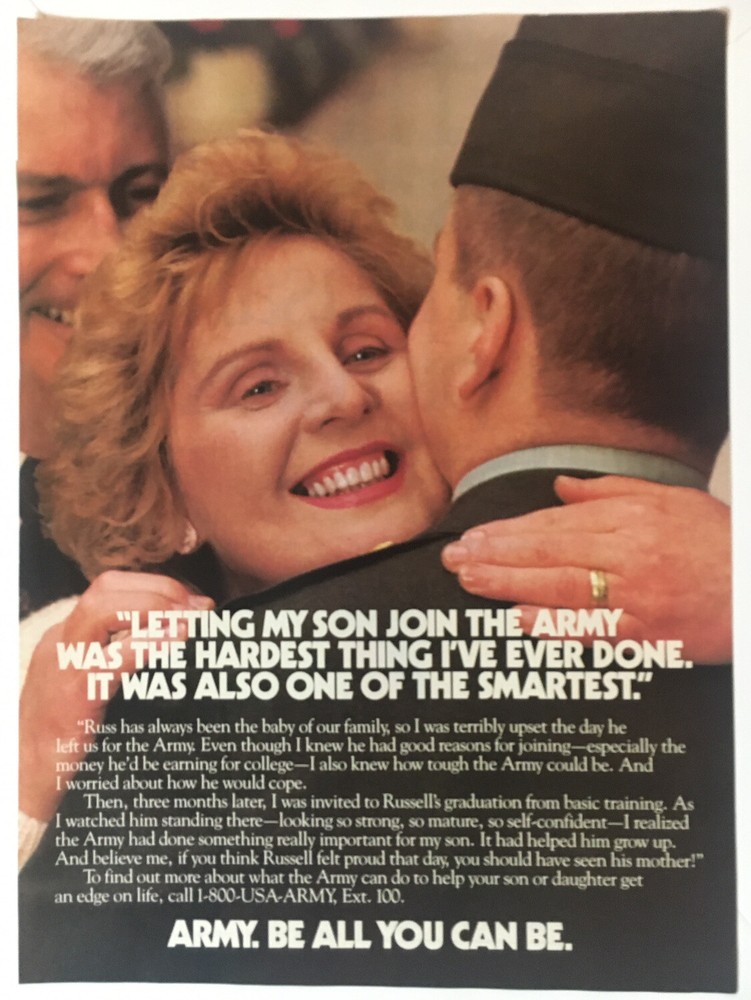 U.S. Army Be All You Can Be 1988 Vintage Print Ad 8×11 Inches Wall Decor