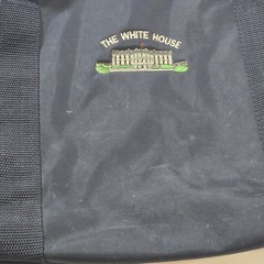 The White House Athletic Gym Bag Dark Blue Embroidered Logo