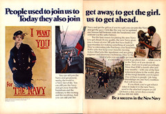 US Navy Military See the World Electronics Double Page Vintage Print Ad 1973