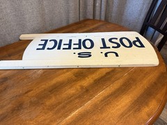 Vintage United States Post Office Sign Wood 34″L 13.75″W USPS Postal Service