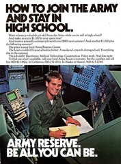 VINTAGE 1981 Army Reserve Stay In Schools Print Ad