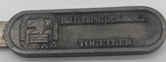 1989 USPS National Postal Forum Delivering Our Best Together Letter Opener Metal
