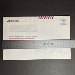 Vtg USPS Envelope First-Class Mail Window Postage United States Postal Service