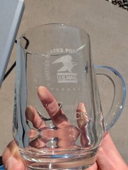 United States Postal Service Us Mail Employee Award Clear Mug Glass Lot Of 2