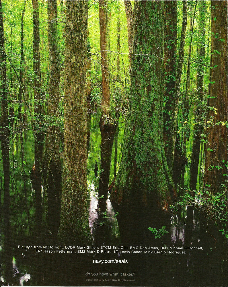 2007 US Navy Seals Hidden In Forest Print AD Advertisement