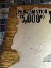 Fransico (Pancho ) Villa Poster 11”x8”-1915 Reward Wanted Sign Vtg