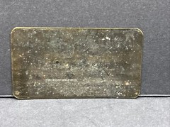 1930s Brass / Metal SOCIAL SECURITY ACT Card ~ Vintage Airplane
