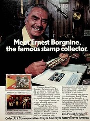 1978 Ernest Borgnine US Postal Service Stamp Collector – Vintage Ad