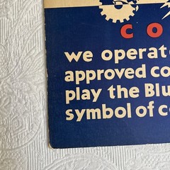 RARE 1933 Blue Eagle CODE NRA National Recovery Administration Cardboard Sign