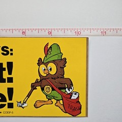 Vintage USDA Woodsy Owl Sticker Decal Give A Hoot Don’t Pollute Unused 80s