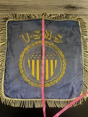 Vintage U.S.M.S United States Mail Service Banner Postal Emblem Fringe