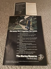 Vintage 1974 MARINES CORPS MARINES Print Ad w/ MAIL-IN SUBMISSION FORM 1970s