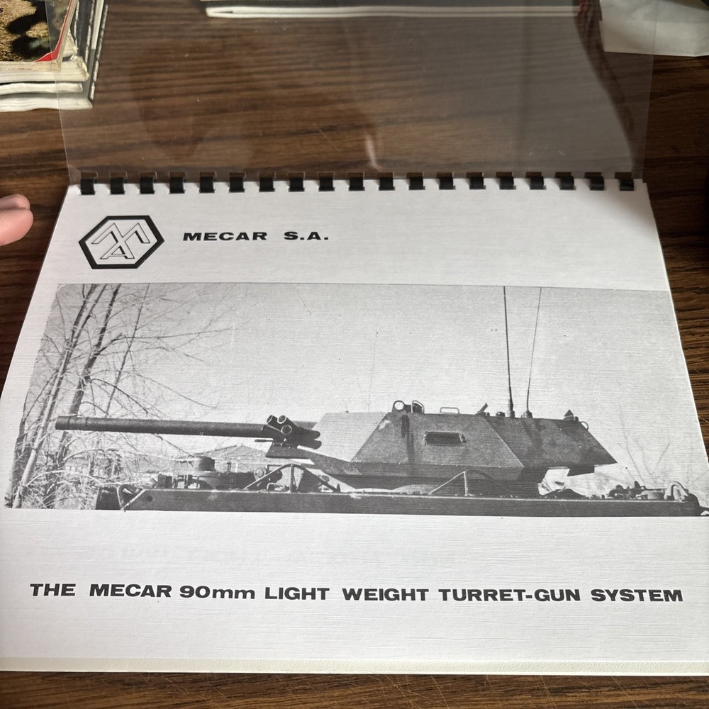 VTG 1982 MECAR 90 mm Light Weight Turret Gun System Tank Cannon V-150 Brochure