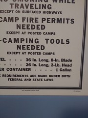 Old Forest Service Sign FOREST FIRE REGULATIONS