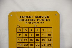 Vtg Forest Service Location Poster Metal Sign Form 54-5