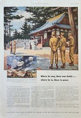 1946 U S Army Recruiting Service Vintage Ad where he was there was battle