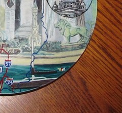 Land of Lincoln Illinois Art Collector Plate Postmaster Convention Chicago USA