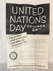 Rare 1952 United Nations Day Proof Sheet By The Advertising Council Frank W Weil