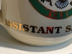 Assistant Secretary US Army Logo Off-White With Gold Lettering Trim Coffee Mug
