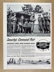 1949 US Army Organized Reserve Corps vintage print Ad