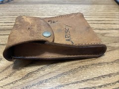 Vintage PROPERTY OF U.S.P.O. Brown Leather Mail Carrier Pouch 6″x4″