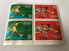 1991 USPS US Post Office Stamps Olympics 29 Cents (Block of 4pc)