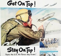 United States Air Force ad Vtg 1951 USAF pilot recruiting original advertisement