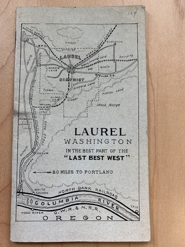 Laurel Washigton Ephemera Advertising Booklet To Sell Land And The Area